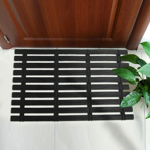 Rubber mat timber look