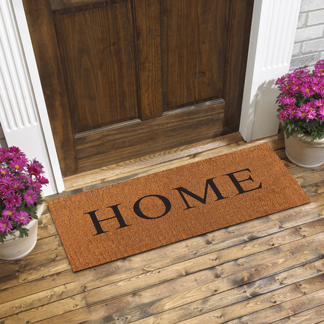 HOME door mat at doorway